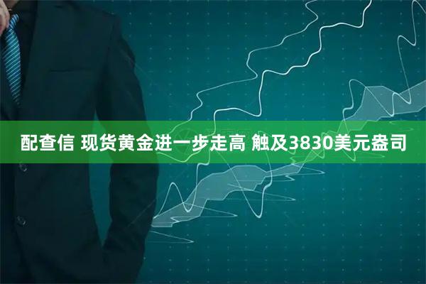 配查信 现货黄金进一步走高 触及3830美元盎司
